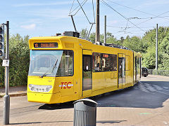 
Tram '7421' at  Charleroi, Belgium, June 2024
