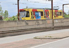 
Tram '7441' at  Charleroi, Belgium, June 2024