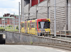 
Tram '7444' at  Charleroi, Belgium, June 2024