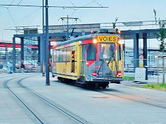 
Tram '7884' at  Charleroi, Belgium, June 2024