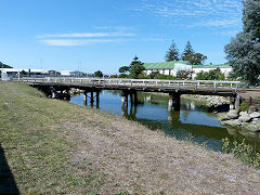 
Gisborne station approach from the harbour, Hawkes Bay, January 2013