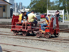 
The Jigger hard at work, Pahiatua Railcar Museum, January 2013