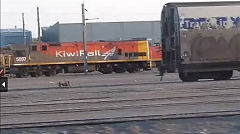 Palmerston North, On shed in passing was DF 5097, January 2013