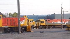 Palmerston North, On shed in passing was DF 5137, January 2013