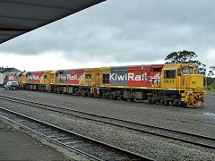 
DC 4409, DC 4605, DC 4634, DC 4692, Stratford station, Taranaki, January 2013