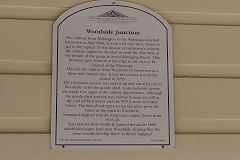 
Woodside Goods Shed information board, part of the old Greytown Station, January 2017