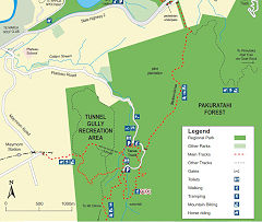 
Map of the Tunnel Gully area