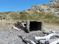 
Concrete shelter or store, Fort Opau, Makara, Wellington, December 2012