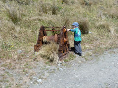 
A very rusty winch, Fort Opau, Makara, Wellington, December 2012