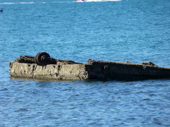 Remains of the jetty, Somes Island, Wellington, January 2013