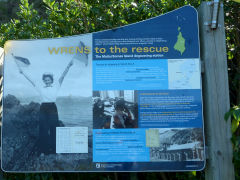 
De-Gaussing noticeboard, Somes Island, Wellington, January 2013