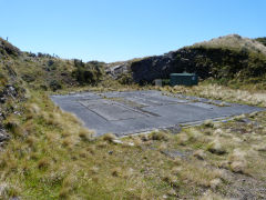 Foundations next to radome, Wrights Hill, Wellington, January 2013