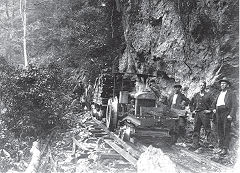 
The first lokey, Charming Creek Railway, c1920, © Photo courtesy of DoC