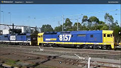 
Clyde yard with loco 8157, Sydney, December 2012