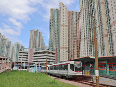 New Territories light rail '1021' and '1052', Hong Kong, November 2022