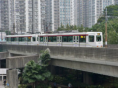 
New Territories light rail '1041' and  '1058', December 2012