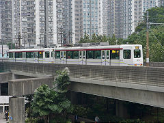 New Territories light rail '1041' and '1058', December 2012
