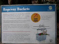 Katoomba ropeway notice, Blue Mountains, December 2012