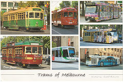 Melbourne trams, a postcard from the family in the 1990s at a guess