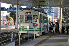 Tram '1081' at Kumamoto, October 2017