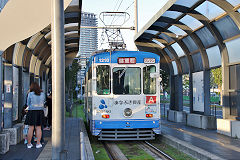 Tram '1210' at Kumamoto, October 2017