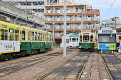 
Nagasaki trams '372', '504' and '1506', October 2017